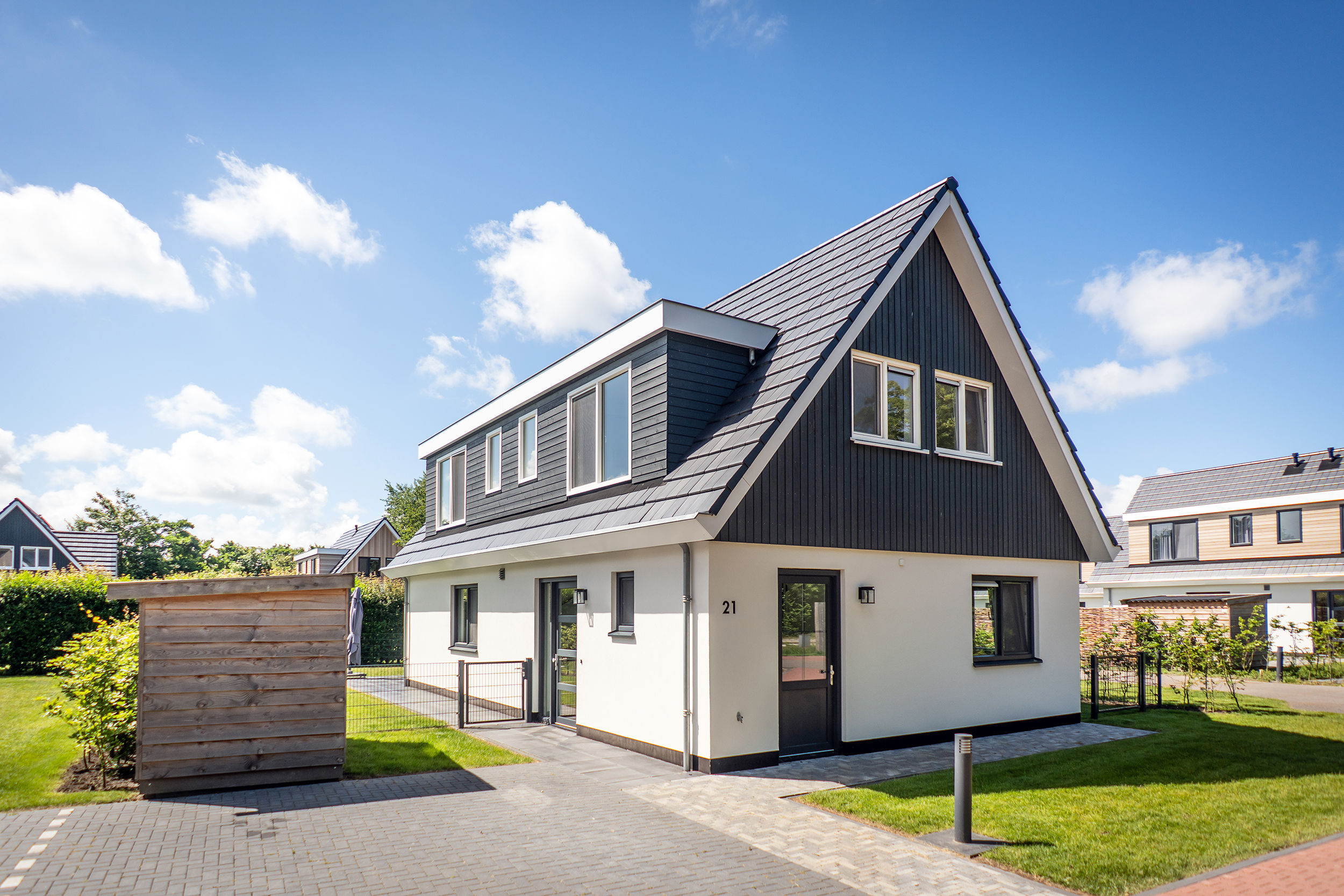 Voorzijde van vakantiehuis Villa 21 nabij De Koog op Texel